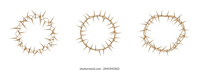 Jesus crown of thorns icon. Vector illustration on a white background.