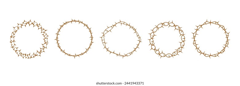 Jesus crown of thorns icon. Vector illustration on a white background.