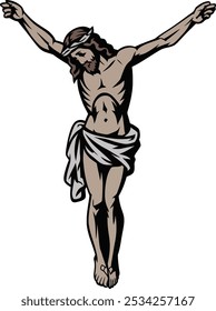 Jesus Crucificado ilustração de arte vetorial