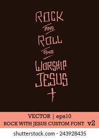 Jesus custom font for church worship vector | EPS10