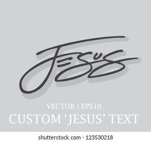 Jesus custom type for christian church vector | EPS10