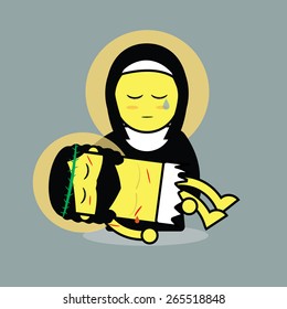 Jesus died on mary's lap.
