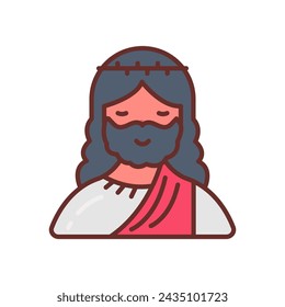 Jesus Diet  icon in vector. Logotype
