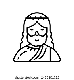 Jesus Diet  icon in vector. Logotype
