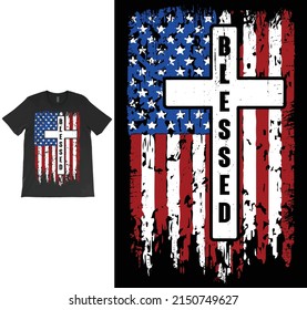 Jesus Distressed American Flag Printable Vector T-Shirt Design, Christian Shirt, Jesus T-shirt, USA Flag T-shirt.