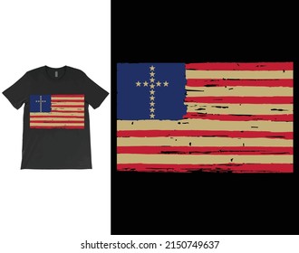 Jesus Distressed American Flag Printable Vector T-Shirt Design, Christian Shirt, Jesus T-shirt, USA Flag T-shirt.