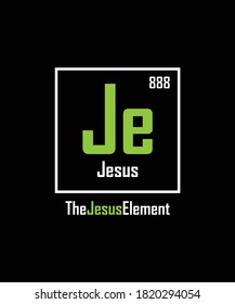 The Jesus Element - periodic Sign for Christianity - Vector Design