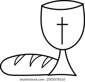 Jesus And The Eucharist Illustration 