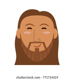 Jesus face cartoon