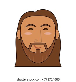 Jesus face cartoon