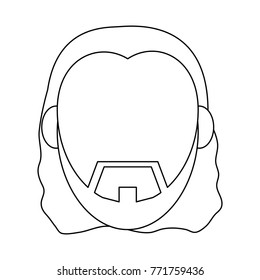 Jesus face cartoon