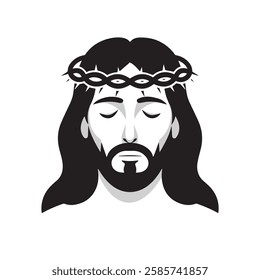 Jesus face vector design element