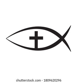 Jesus Fish Christian Ichthys Fish Symbol Stock Vector (Royalty Free ...