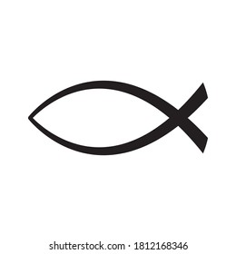 Jesus Fish, Christian Ichthys Fish symbol icon