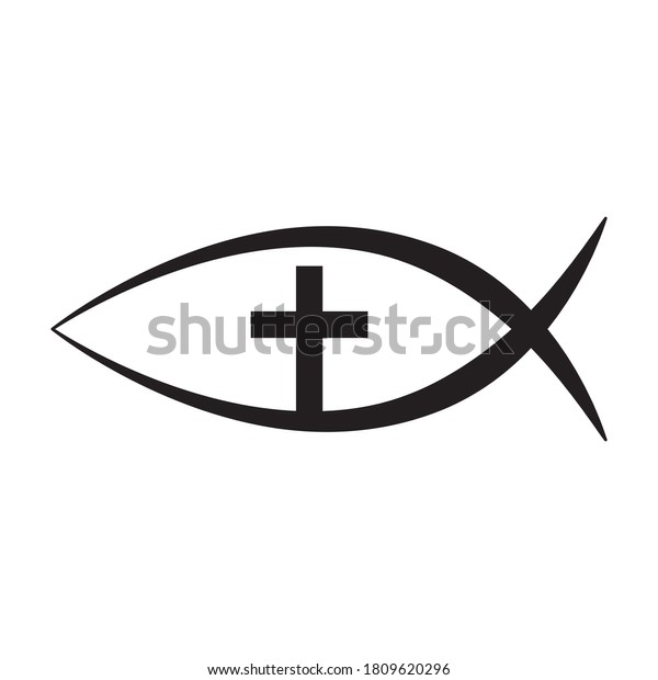 Jesus Fish Christian Ichthys Fish Symbol Stock Vector (Royalty Free ...