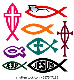 Jesus Fish Cross 
