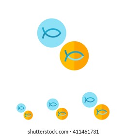 Jesus fish flat icon
