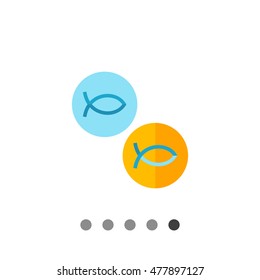 Jesus fish flat icon