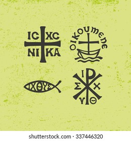 Jesus Fish, Ichthus, Cross, Icon, Christian, Symbols, Latin