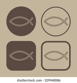 Jesus Fish Icon Set