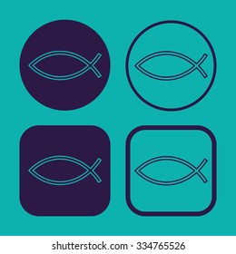 Jesus Fish Icon Set