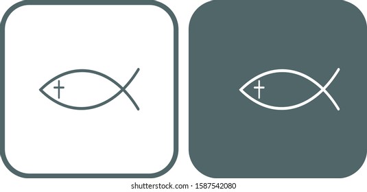 Jesus fish icon. Jesus fish symbol