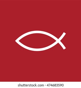 Jesus Fish Icon . Vector illustration