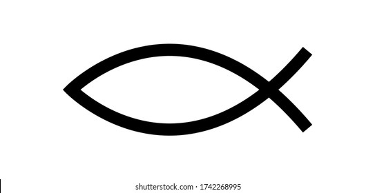 Jesus fish symbol. Christian symbol