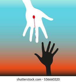 Jesus gives a helping hand