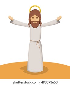 Jesus god cartoon design