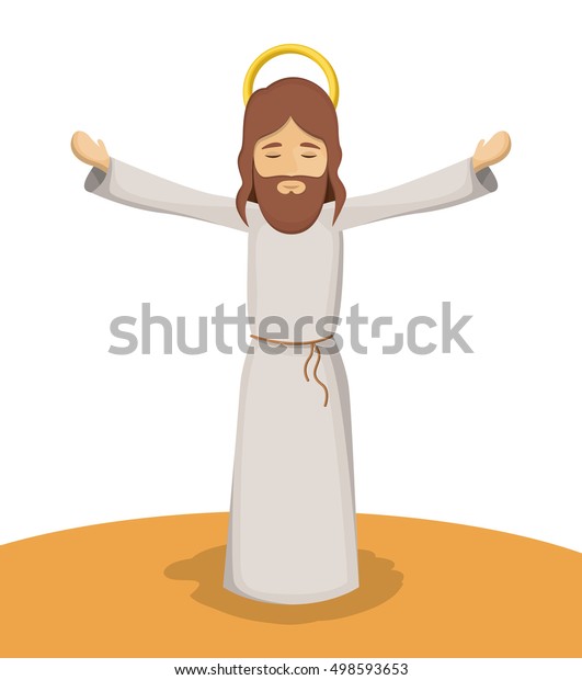 Jesus God Cartoon Design Stock Vector (Royalty Free) 498593653