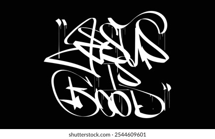 JESUS IS GOOD graffiti tag style design