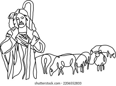 294 Jesus With Staff Stock Vectors, Images & Vector Art | Shutterstock