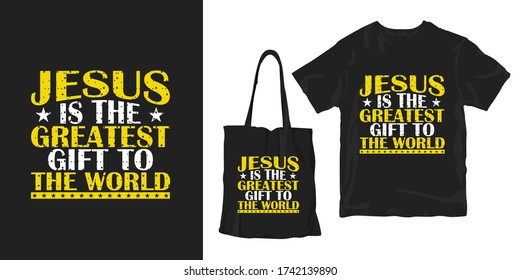 Jesús es el mayor regalo para el mundo. inspirador motivacional palabras y citas tipografía afiche camiseta merchandising diseño de impresión