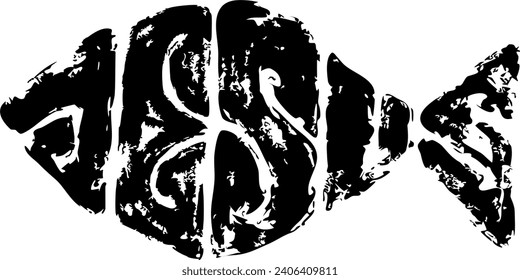 Jesus hand drawn vector lettering vintage 
