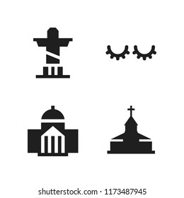 jesus icon. 4 jesus vector icons set. christ the redeemer, grace and church icons for web and design about jesus theme