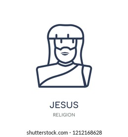 Jesus icon. Jesus linear symbol design from Religion collection. Simple outline element vector illustration on white background.