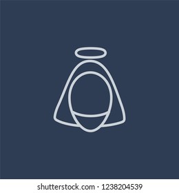 Jesus icon. Trendy flat vector line Jesus icon on dark blue background from Religion collection. 