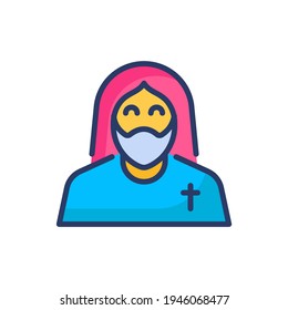 Jesus icon in vector. Logotype