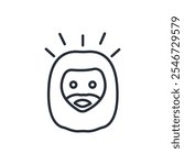Jesus icon. vector.Editable stroke.linear style sign for use web design,logo.Symbol illustration.