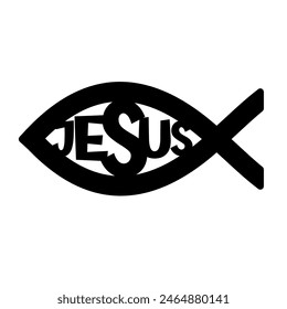 Ilustración de Jesús, Logo Ichthys Fish Christianity Symbol, cultura de pescado	