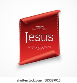 Jesus inscription scroll