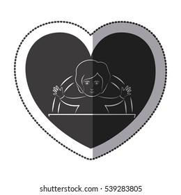 Jesus inside heart design