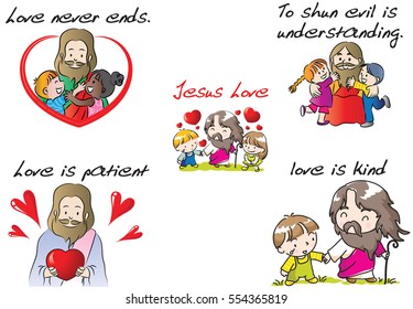 Jesus and kids set