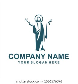 jesus logo vector abstract design