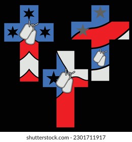 Jesus-Logo, Vektorgrafik der amerikanischen Flagge