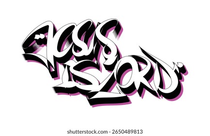 JESUS IS LORD lettering design de estilo personalizado