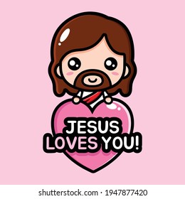 jesus love you vector design