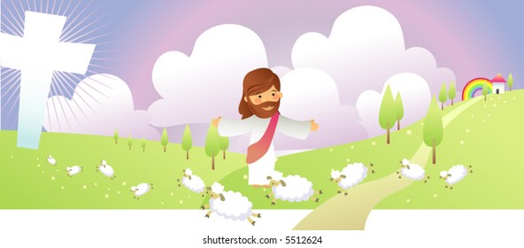 jesus loves his sheep