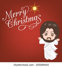 Jesus merry christmas, no gradient